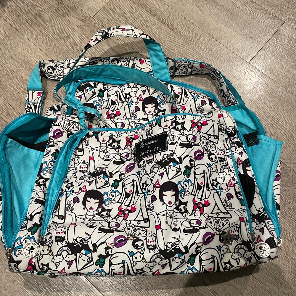 Tokidoki X Ju-Ju-Be TD Dreams Mighty Be. Duffle/Diaper Bag w/changing pad.